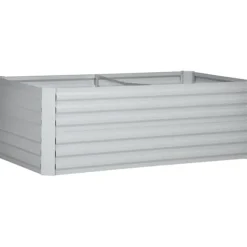 Högbädd i stål 180x90x60 cm, stapelbar/ihopkopplingsbar – blommor & växter