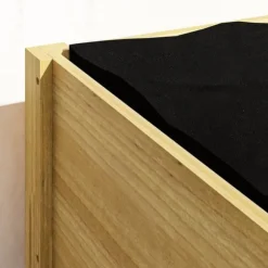 Högbädd i trä 110x50x80 cm med akrylpaneler & dränering – vädertålig