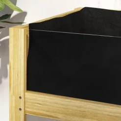 Högbädd i trä 110x50x80 cm med akrylpaneler & dränering – vädertålig