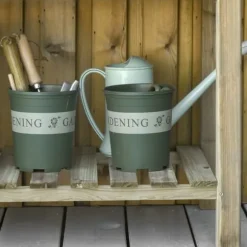 Högbädd med hylla 91x51x76 cm, trä, grön – med dräneringshål