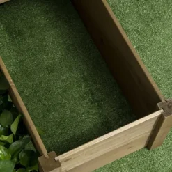 Högbädd 3-stegs i gran 122x122x51 cm, brun – för örter & blommor