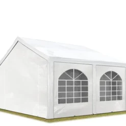 Högkvalitativt partytält 3x5 m paviljontält PE 450 N duk trädgårdtält partytält vattentätt vit