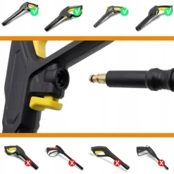 Högtrycksslang 15m Click-Click för Kärcher K2 K3 K4 K5 K6 K7 högtryckstvätt