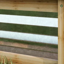 Höjd odlingslåda, 45x45x30 cm, Silver,Natur