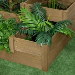 Höjdgrönsaksbädd, Furu, 122 cm Längd, 122 cm Bredd, 51 cm Höjd, Fler nivåer Design