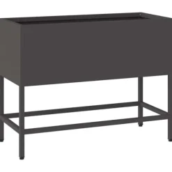 Höjdträdgårdsplanterare Svart 60 x 26 x 45 cm Stål