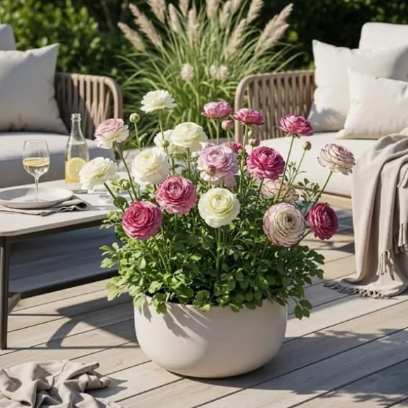 Hjärta av exotism blomlökar - Ranunkler Ranunculus blandning av pastellfärger (40 stycken) diameter 5-6cm