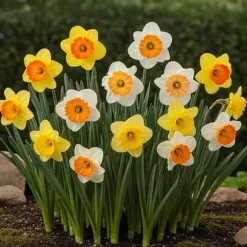 Hjärta av exotism blomsterlökar - Påsklilja Narcis Large Cupped Mix i olika färger (15 stycken) Diameter 12-14cm