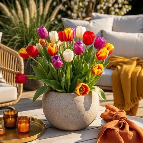 Hjärta av exotism blomsterlökar - Tulpaner Tulipa Triumph Mix (15 stycken) diameter 11-12cm