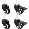 Hjul till odlingslåda 4 st svart 8x3,5x8 cm järn