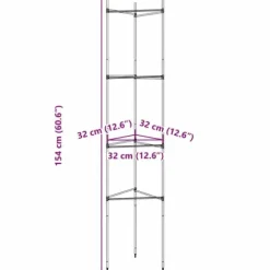 Hållbar tomatbur av stål - Justerbart stöd för växter | Färg: Grön | Storlek: 154 cm | 6 st
