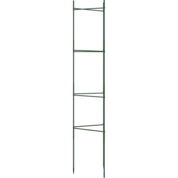 Hållbar tomatbur av stål - Justerbart stöd för växter | Färg: Grön | Storlek: 154 cm | 6 st