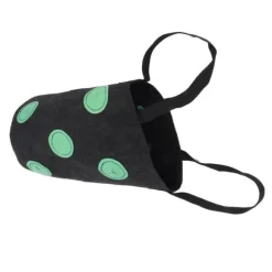 12-håls jordgubbsväska med handtag Bärbar filtväska för växter för trädgården Svart 20x35cm