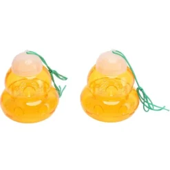 Hängande bifälla - kalebassform, getingavskräckande utomhus och bidödare (2 st, orange)