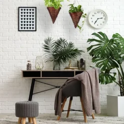 Hängande blomkorg set, 30x25 cm, Brun