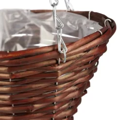 Hängande blomkorg set, 30x25 cm, Brun