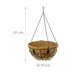 Hängande korgset, set om 3, metall