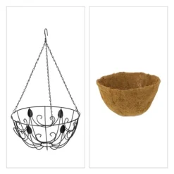 Hängande korgset, set om 3, metall