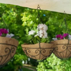 Hängande korgset, 48x31 cm, Svart, Natur