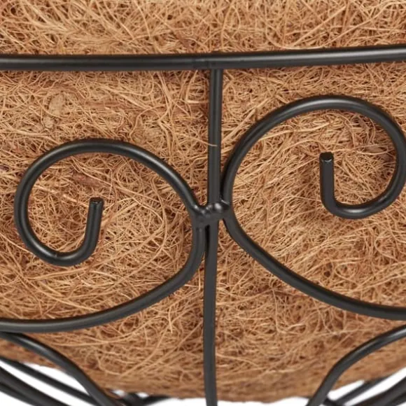 Hängande korgset, 48x31 cm, Svart, Natur