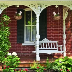 Hängande korgset, 50x31 cm, Svart, Natur