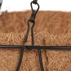 Hängande korgset, 50x31 cm, Svart, Natur