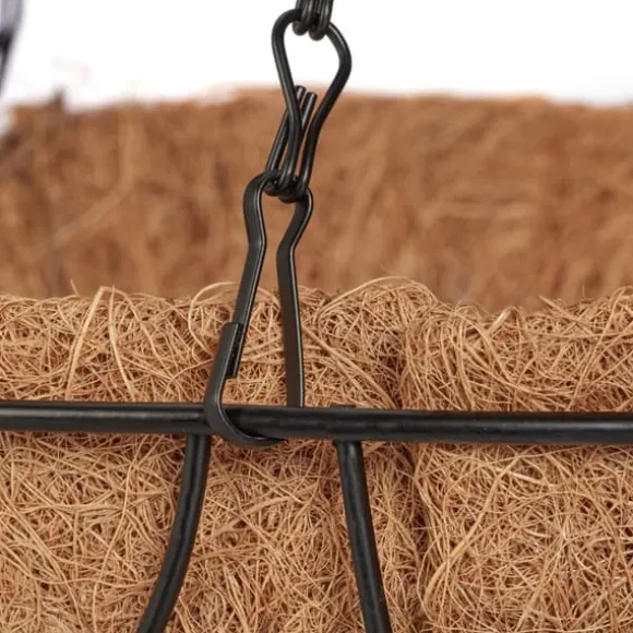 Hängande korgset, 50x31 cm, Svart, Natur