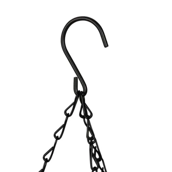 Hängande korgset, 50x31 cm, Svart, Natur