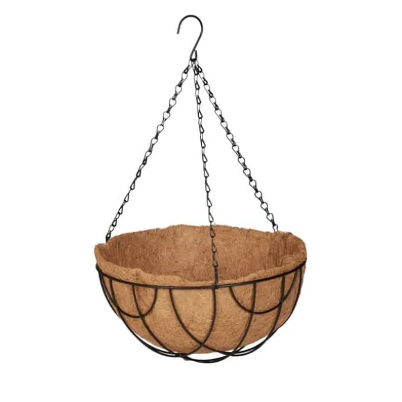 Hängande korgset, 50x31 cm, Svart, Natur