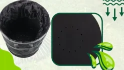 Hopfällbar behållare för löv, gräs och trädgårdsavfall, stor förstärkt, 172 liter