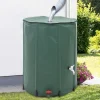 Hopfällbar regntunna 750 L med filter och tillbehör | Färg: Grön | Storlek: 750 L