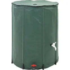 Hopfällbar Regnvattentank 500L med Reningsfilter och Tillbehör | Färg: Grön | Storlek: 500 L