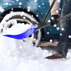 Hopfällbar snöskyffel, två handtag, ergonomisk