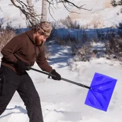 Hopfällbar snöskyffel, två handtag, ergonomisk