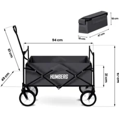Hopfällbar transportvagn 80l Humberg HM-514