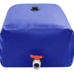 Hopfällbar vattentank med kran för regnvatten | Volym: 1500 L | Material: PVC