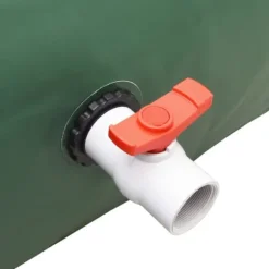 Hopfällbar vattentank med kran 2100 L - PVC, slitstark och flexibel | Färg: Grön | Storlek: 2100 L