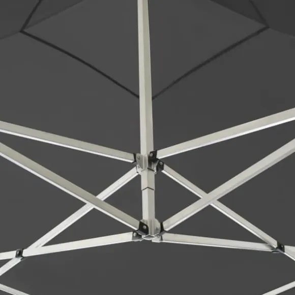Hopfällbart partytält i aluminium 2x2 m | Färg: Antracit | Storlek: 2x2 m