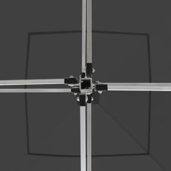 Hopfällbart partytält i aluminium 2x2 m | Färg: Antracit | Storlek: 2x2 m