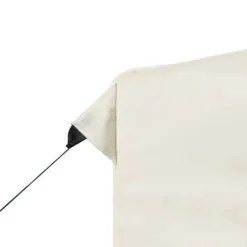 Hopfällbart partytält i aluminium - Elegant solskydd för utomhusevent | Färg: Gräddvit | Storlek: 2x2 m