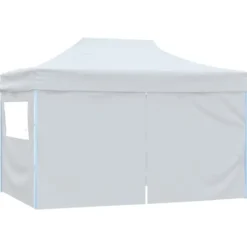 Hopfällbart partytält med 4 väggar 3x4,5 m vit - Partytält - Festtält - Home & Living