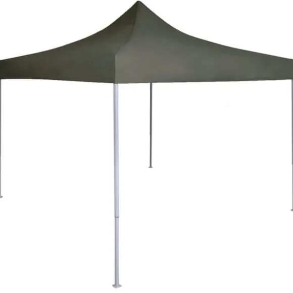 Hopfällbart partytält 2x2 m - UV- och vattenresistent | Färg: Antracit | Storlek: 2x2 m