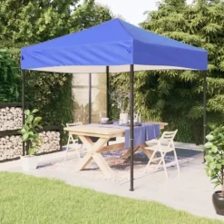 Hopfällbart partytält 2x2 m - UV-beständigt och vattentåligt | Färg: Blå | Storlek: 2x2 m