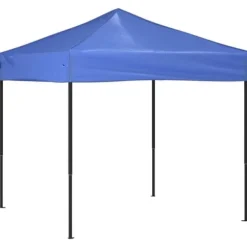Hopfällbart partytält 2x2 m - UV-beständigt och vattentåligt | Färg: Blå | Storlek: 2x2 m