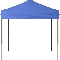 Hopfällbart partytält 2x2 m - UV-beständigt och vattentåligt | Färg: Blå | Storlek: 2x2 m