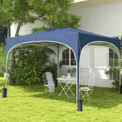 Hopfällbart partytält, 295x295x255 cm, blå