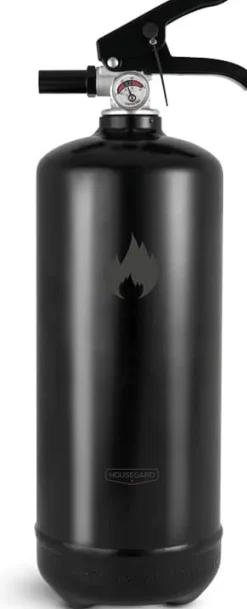 Housegard Brandsläckare, 2 kg pulver | Svart | Smidig och stilfull pulversläckare för hemmet, bilen, båten eller husvagnen | Väggfäste/Fordonshållare | CDON