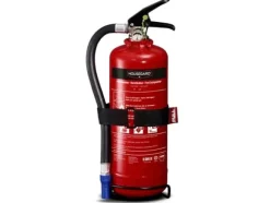 Housegard pulverslukker 2 kg - med væg/autobeslag, brandklasse ABC