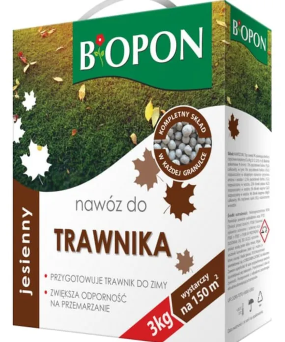 HÖSTGÖDSEL - FÖR GRÄSMATTAGRANULAT KARTONG MED HANDTAG 3 KG - BR BIO-1080