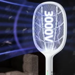 HTBE® Kraftfull elektrisk myggsmällare Uppladdningsbar myggsmällare Multifunktionell elektrisk flugsmällare